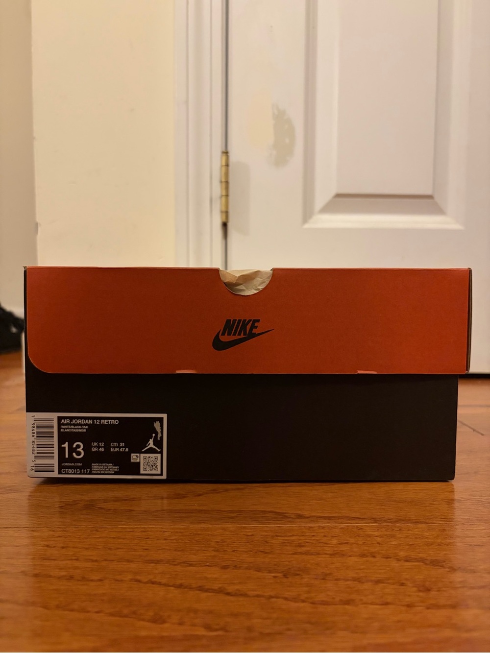 Jordan Black and Orange Shoe Box (Nike Air Jordan)